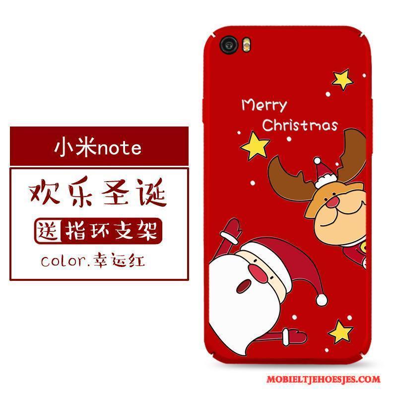 Mi Note Hard Eland Bescherming Hoesje Rood Schrobben Kerstmis