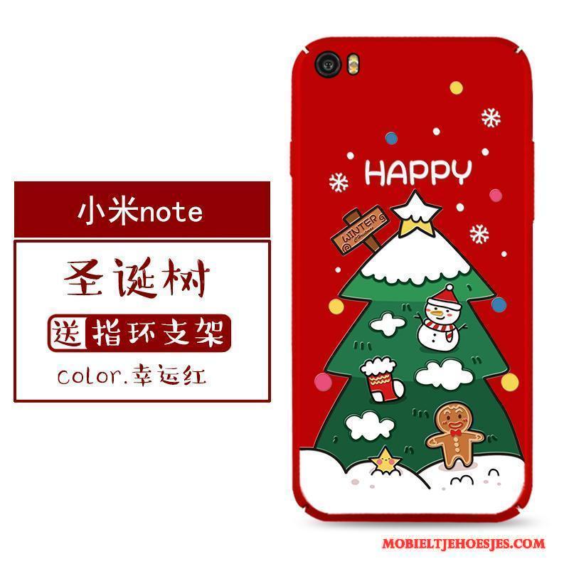 Mi Note Hard Eland Bescherming Hoesje Rood Schrobben Kerstmis