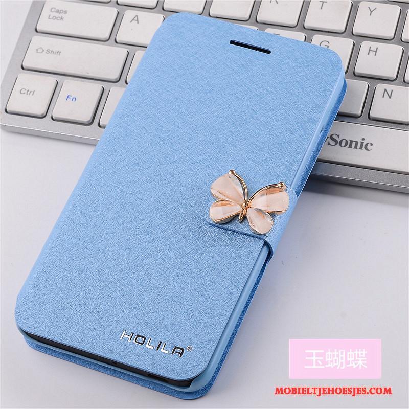 Mi Note Hoesje Lichtblauw Mobiele Telefoon Bescherming Hoes Folio Mini Leren Etui