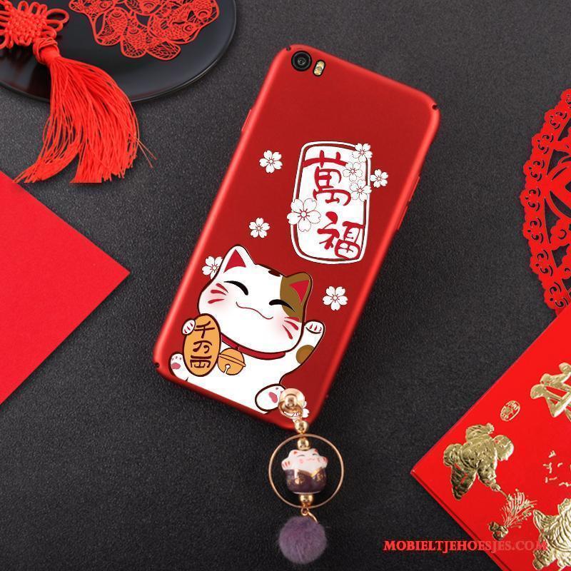 Mi Note Hoesje Telefoon Schrobben Hard Hanger Mini Rood Hond