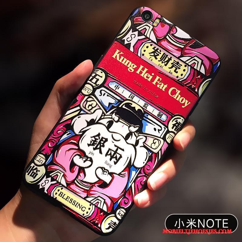 Mi Note Hoesje Telefoon Trend Kat Bescherming Rijkdom Siliconen Kleur