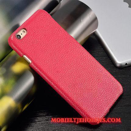 Moto C Echt Leer Hard Hoesje Anti-fall Rood Pas Luxe