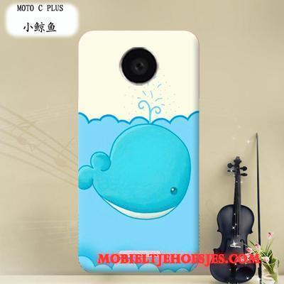 Moto C Plus Bescherming Mobiele Telefoon Hard Doorzichtig Hoes Hoesje Telefoon Purper