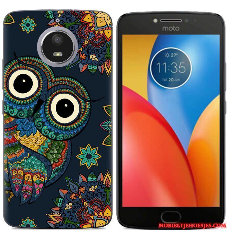 Moto E4 Plus Geschilderd Scheppend Hoesje Kleur Telefoon Zacht Siliconen