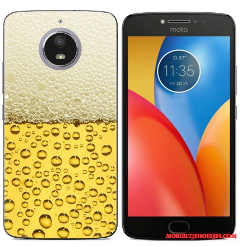 Moto E4 Plus Geschilderd Scheppend Hoesje Kleur Telefoon Zacht Siliconen