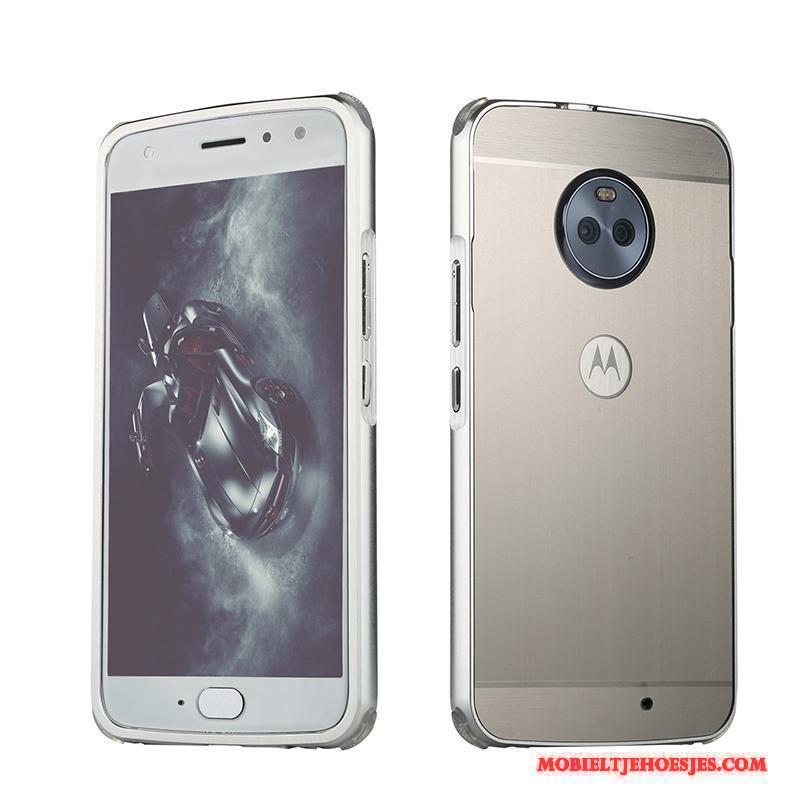 Moto E4 Plus Rose Goud Hoesje Metaal Bescherming Lint Anti-fall Mobiele Telefoon