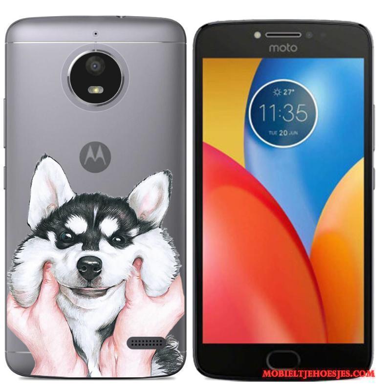 Moto E4 Scheppend Spotprent Hoesje Telefoon Mobiele Telefoon Zacht Purper Geschilderd