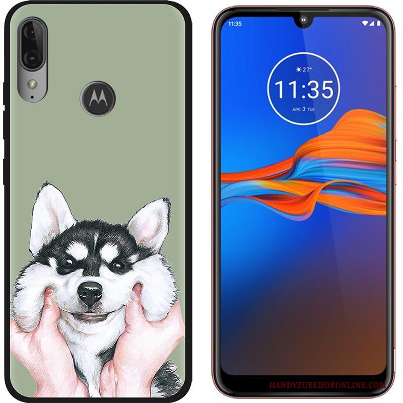 Moto E6 Plus Hoesje Spotprent Schrobben Groen Geschilderd Hete Verkoop Hoes Doek