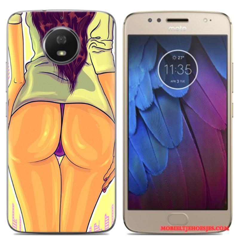 Moto G5 Hoesje Eenvoudige Siliconen Geel Nieuw Trend Groen Zacht