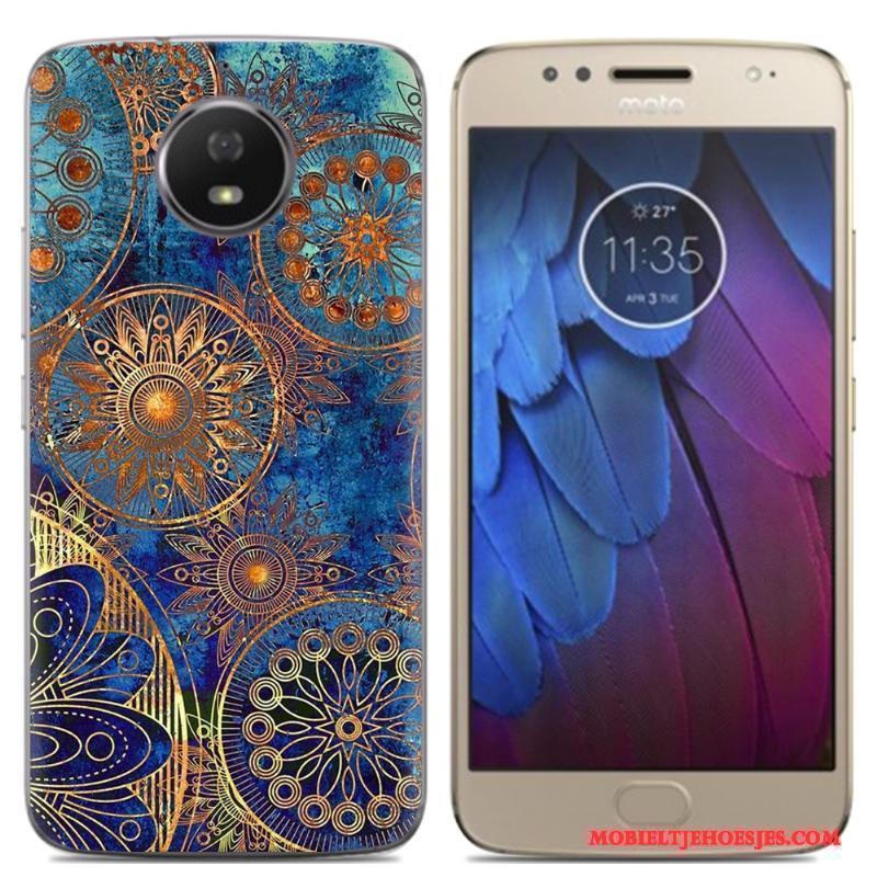 Moto G5 Hoesje Eenvoudige Siliconen Geel Nieuw Trend Groen Zacht