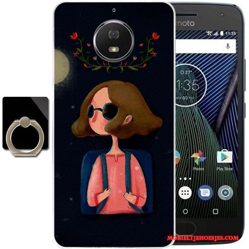 Moto G5 Plus Anti-fall Hoesje Telefoon Roze Bescherming