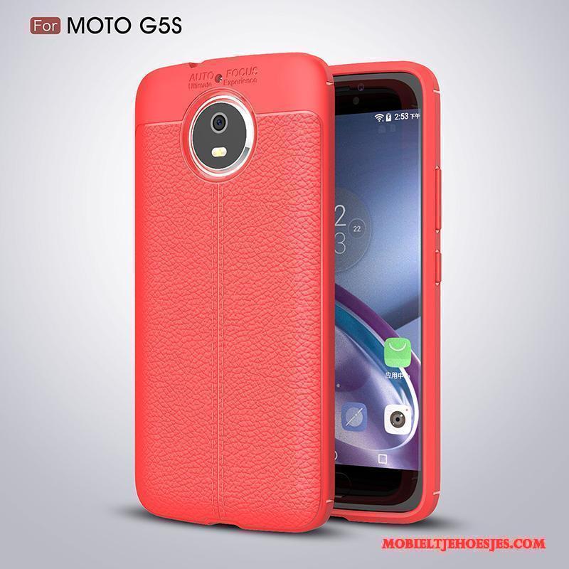 Moto G5s Bescherming Anti-fall Hoes All Inclusive Groen Hoesje Telefoon Siliconen