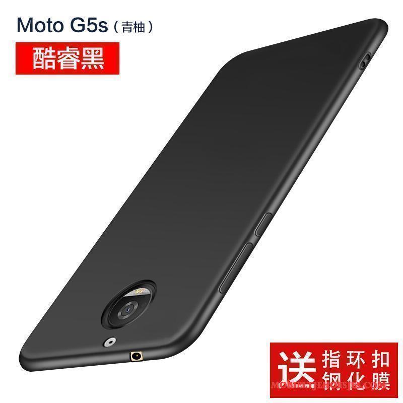 Moto G5s Bescherming Hoesje Telefoon Schrobben Dun Anti-fall Roze Siliconen