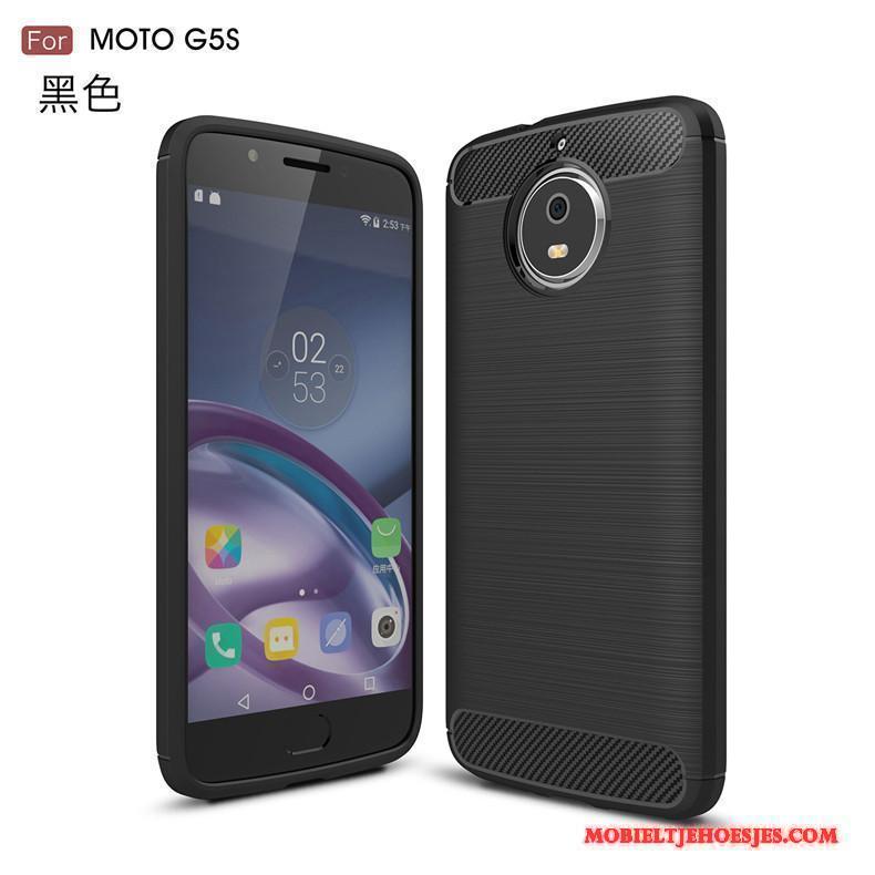 Moto G5s Fiber Hoesje Telefoon Siliconen Patroon Zijde Anti-fall Trend