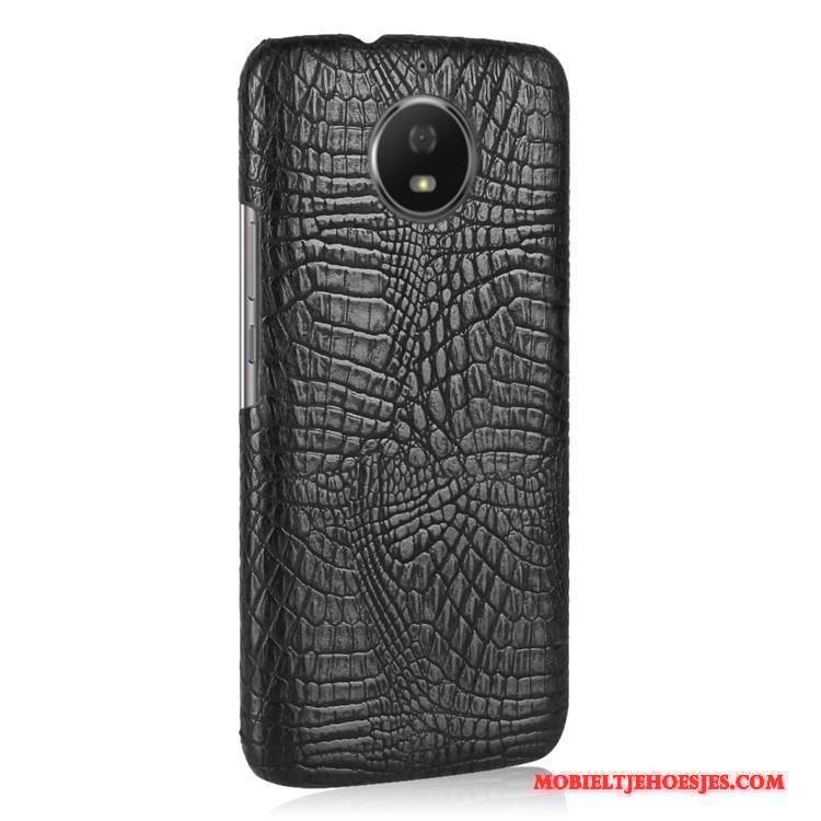 Moto G5s Hard Bescherming Hoesje Telefoon Vintage Geel Krokodil