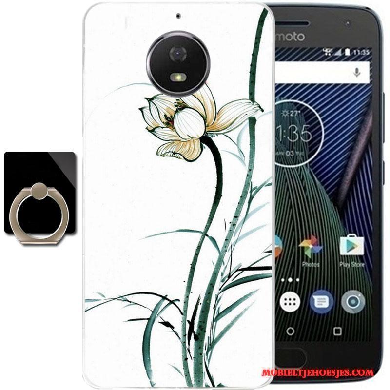 Moto G5s Plus Anti-fall Blauw Bescherming Hoes Hoesje Telefoon