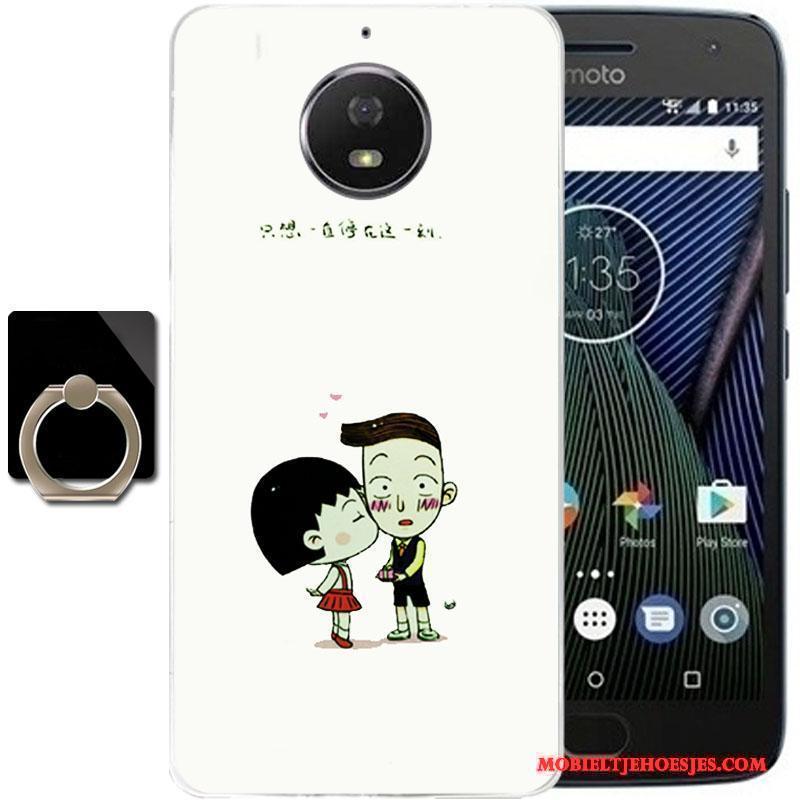 Moto G5s Plus Anti-fall Blauw Bescherming Hoes Hoesje Telefoon