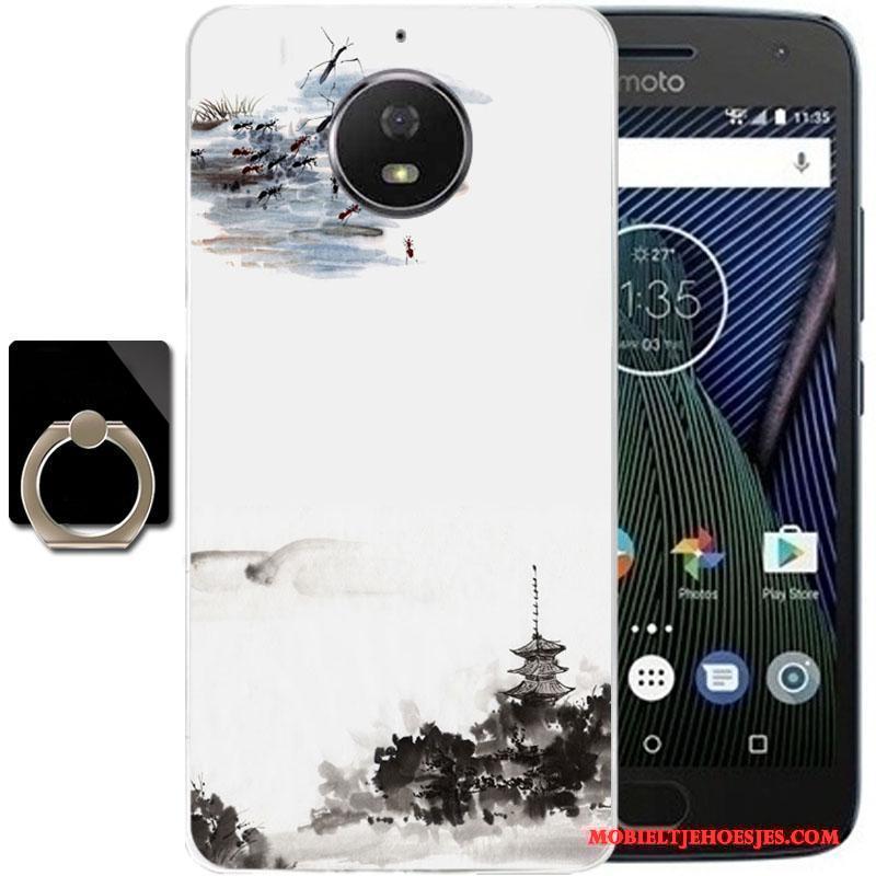 Moto G5s Plus Anti-fall Blauw Bescherming Hoes Hoesje Telefoon