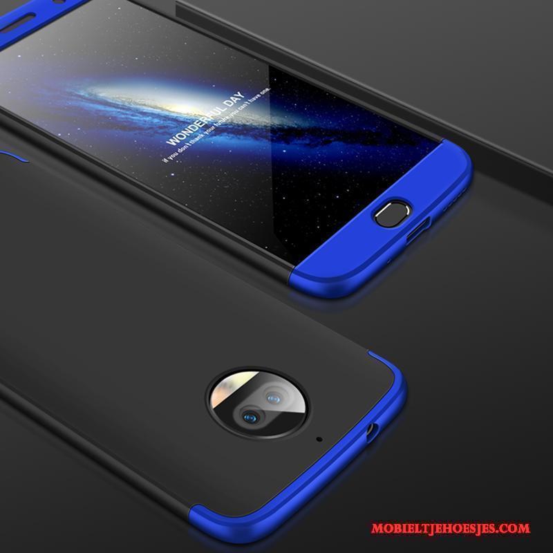 Moto G5s Plus Hoes Hoesje Bescherming Telefoon Blauw