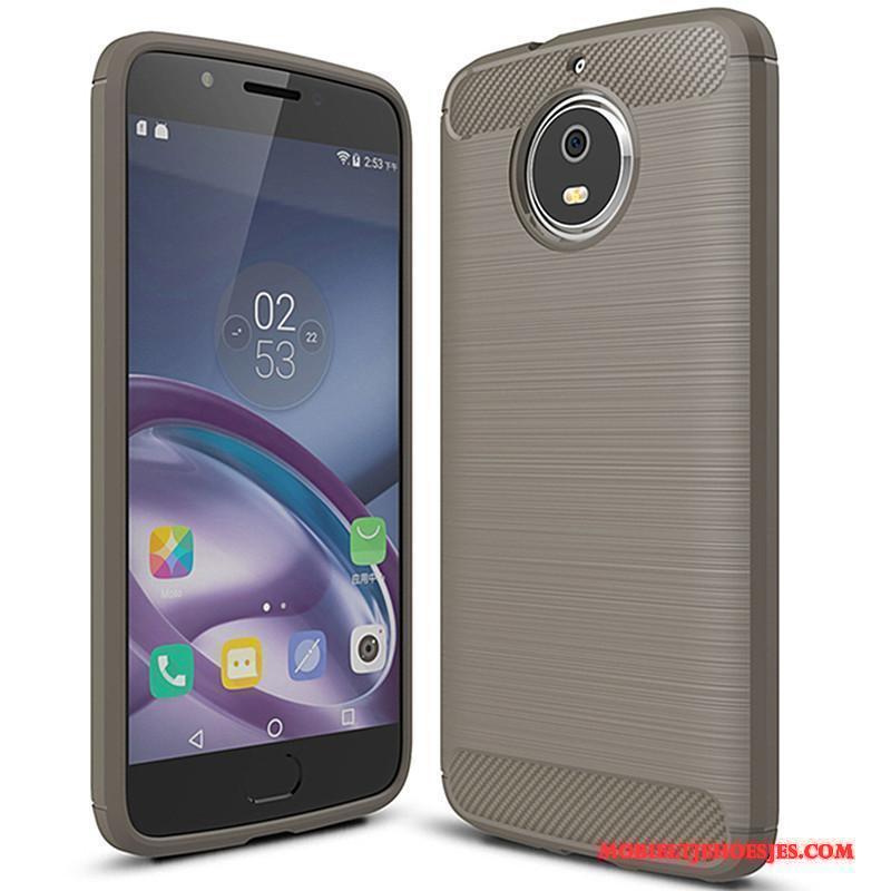 Moto G5s Plus Hoes Siliconen Blauw Hoesje Telefoon Bescherming Zacht Groen