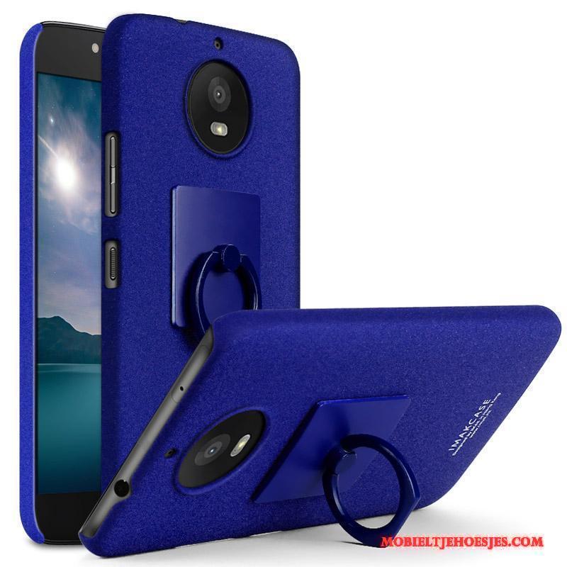 Moto G5s Plus Hoesje Telefoon Anti-fall Bescherming Schrobben Blauw Zwart Ring