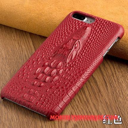 Moto G5s Plus Hoesje Telefoon Luxe Chinese Stijl Draak Echt Leer Hard Rood