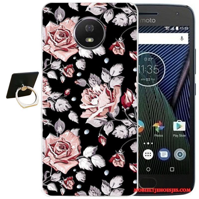Moto G5s Plus Wind Bescherming Hoes Vintage Reliëf Hoesje Spotprent