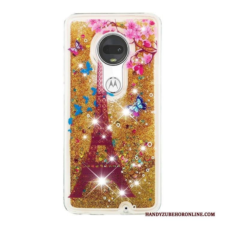 Moto G7 All Inclusive Purper Hoesje Drijfzand Anti-fall Zacht Bescherming