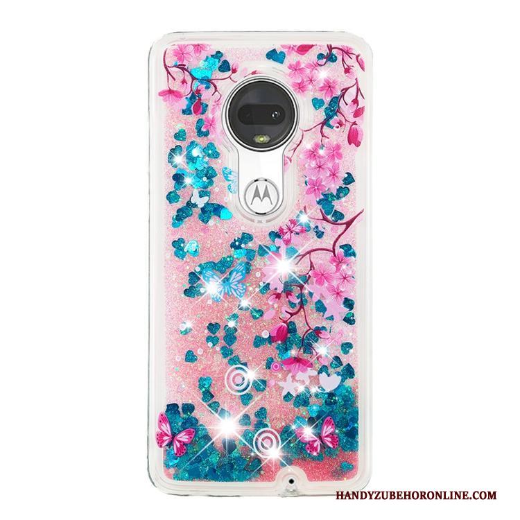 Moto G7 All Inclusive Purper Hoesje Drijfzand Anti-fall Zacht Bescherming