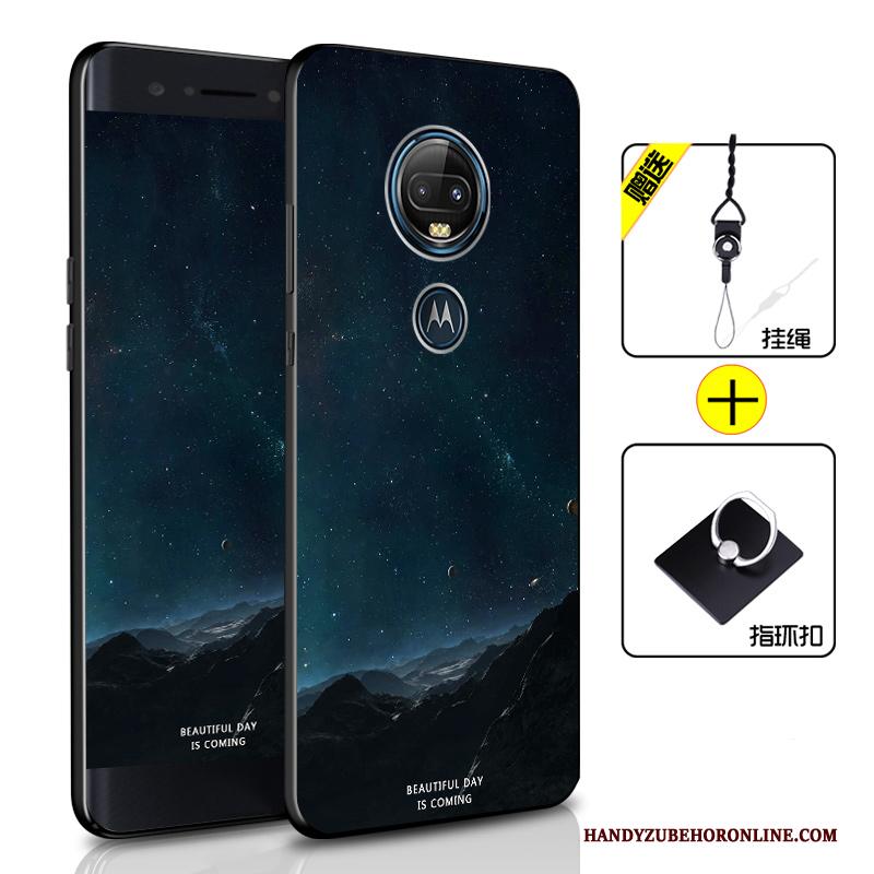 Moto G7 Hoesje Hoes Trendy Merk Scheppend Anti-fall Siliconen Wit Zacht