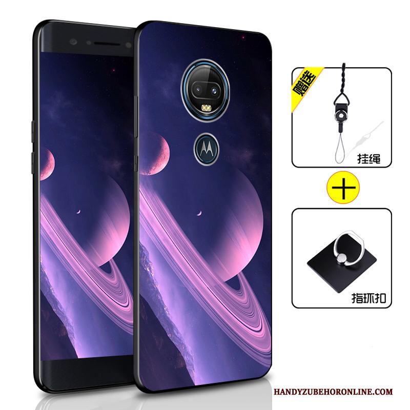 Moto G7 Hoesje Hoes Trendy Merk Scheppend Anti-fall Siliconen Wit Zacht