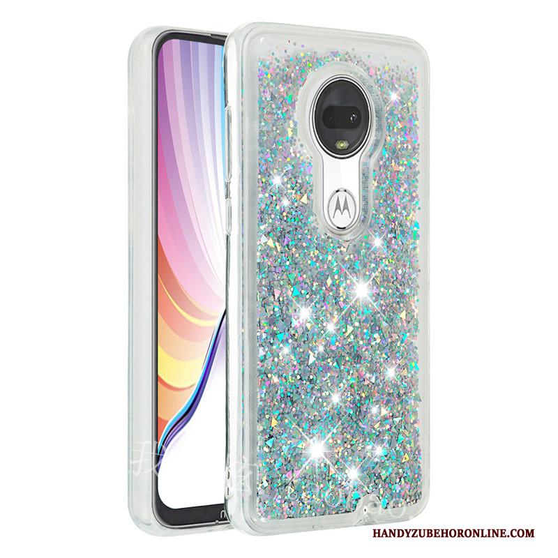 Moto G7 Plus Drijfzand Purper Zacht Hoes Hoesje Telefoon