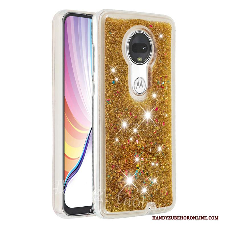 Moto G7 Plus Drijfzand Purper Zacht Hoes Hoesje Telefoon