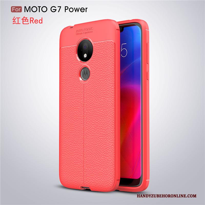 Moto G7 Power All Inclusive Hoesje Telefoon Trend Scheppend Bescherming Zacht Rood