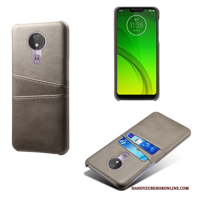 Moto G7 Power Hoesje Leren Etui Anti-fall Vintage Bedrijf Mobiele Telefoon Kwaliteit Groen