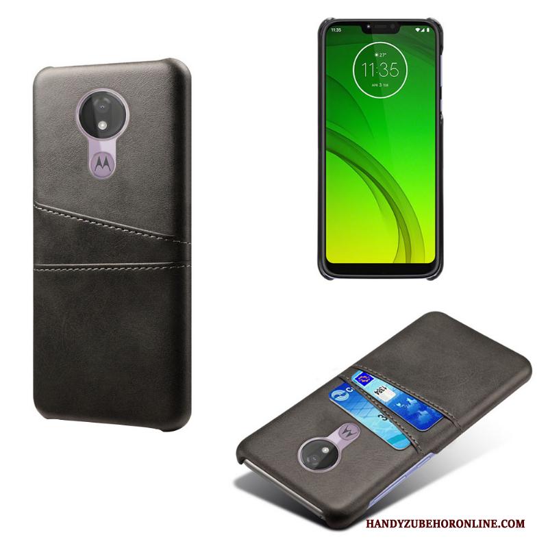 Moto G7 Power Hoesje Leren Etui Anti-fall Vintage Bedrijf Mobiele Telefoon Kwaliteit Groen