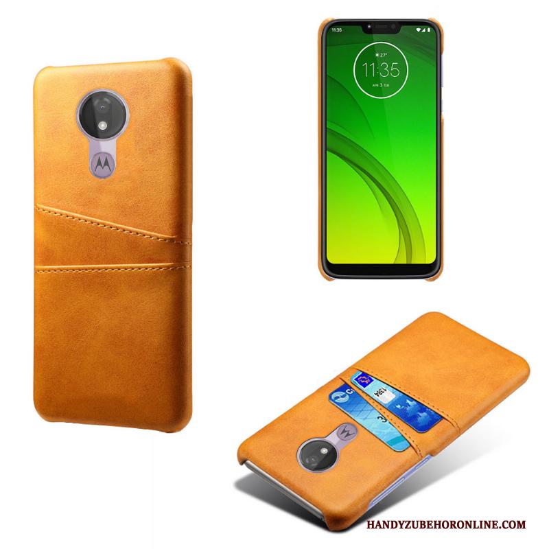 Moto G7 Power Hoesje Leren Etui Anti-fall Vintage Bedrijf Mobiele Telefoon Kwaliteit Groen