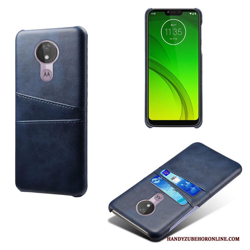 Moto G7 Power Hoesje Leren Etui Anti-fall Vintage Bedrijf Mobiele Telefoon Kwaliteit Groen