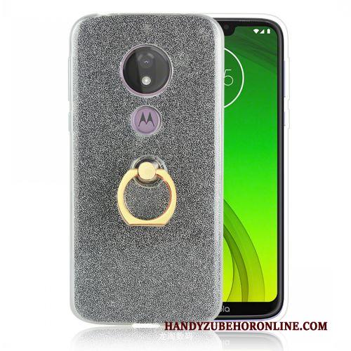 Moto G7 Power Roze Europa Trend Hoesje Ring Zilver Bescherming