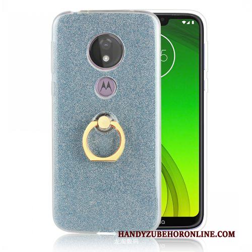 Moto G7 Power Roze Europa Trend Hoesje Ring Zilver Bescherming