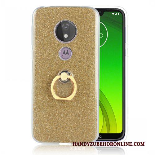 Moto G7 Power Roze Europa Trend Hoesje Ring Zilver Bescherming