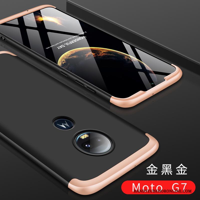 Moto G7 Schrobben Hoes Anti-fall Dun Roze Tempereren Hoesje Telefoon