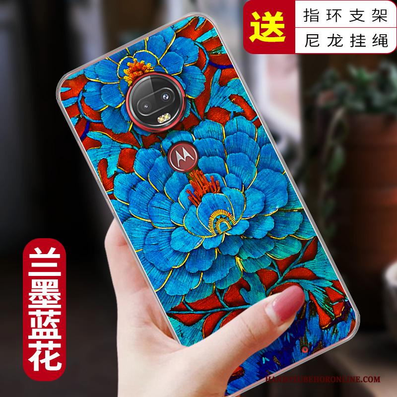 Moto G7 Zacht Anti-fall Hoesje Telefoon Rood Trendy Merk All Inclusive Bescherming