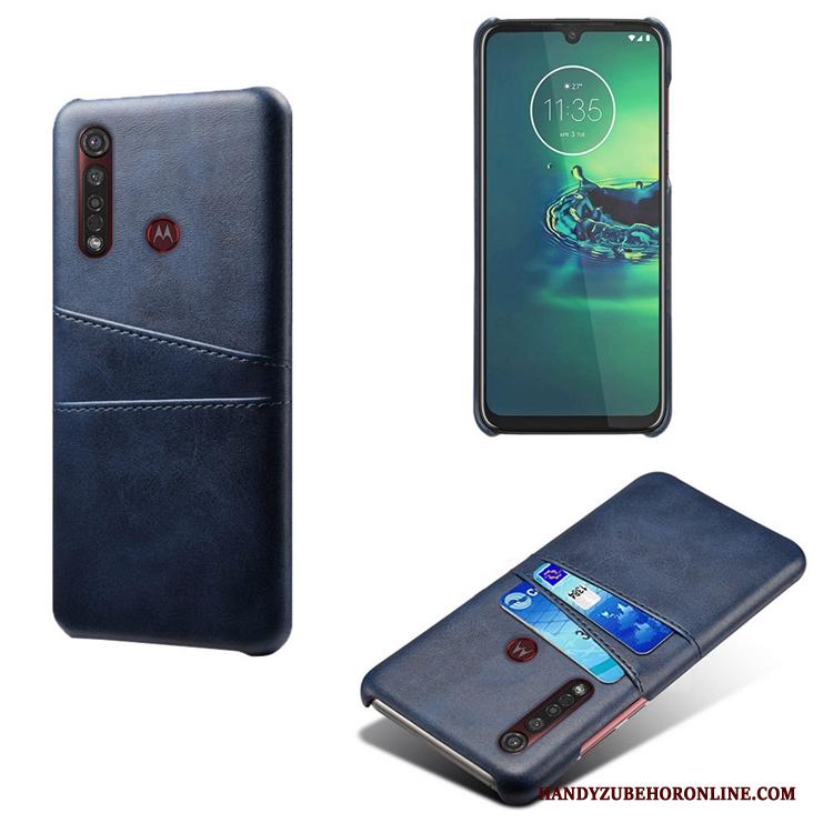 Moto G8 Plus Geel Mini Koe Anti-fall Hoesje Telefoon Tas Patroon