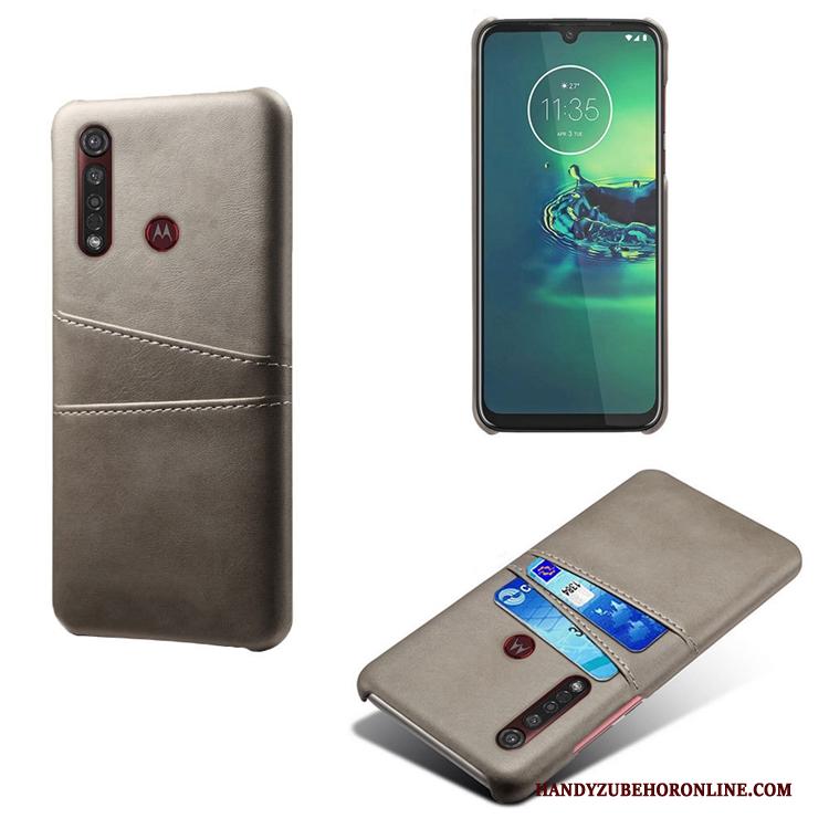 Moto G8 Plus Geel Mini Koe Anti-fall Hoesje Telefoon Tas Patroon