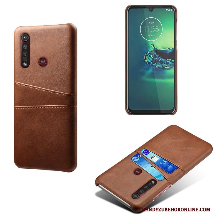 Moto G8 Plus Geel Mini Koe Anti-fall Hoesje Telefoon Tas Patroon