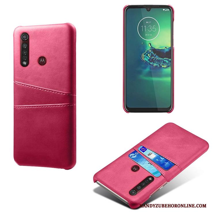 Moto G8 Plus Geel Mini Koe Anti-fall Hoesje Telefoon Tas Patroon