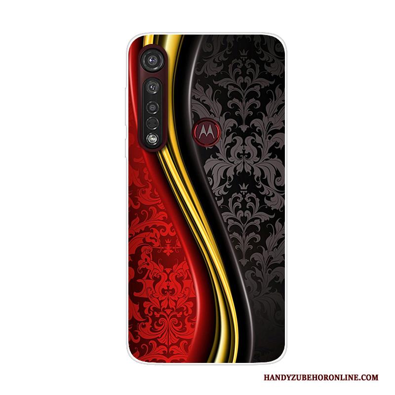 Moto G8 Plus Hoesje Anti-fall Rood Mobiele Telefoon Scheppend Hoes Trend Spotprent