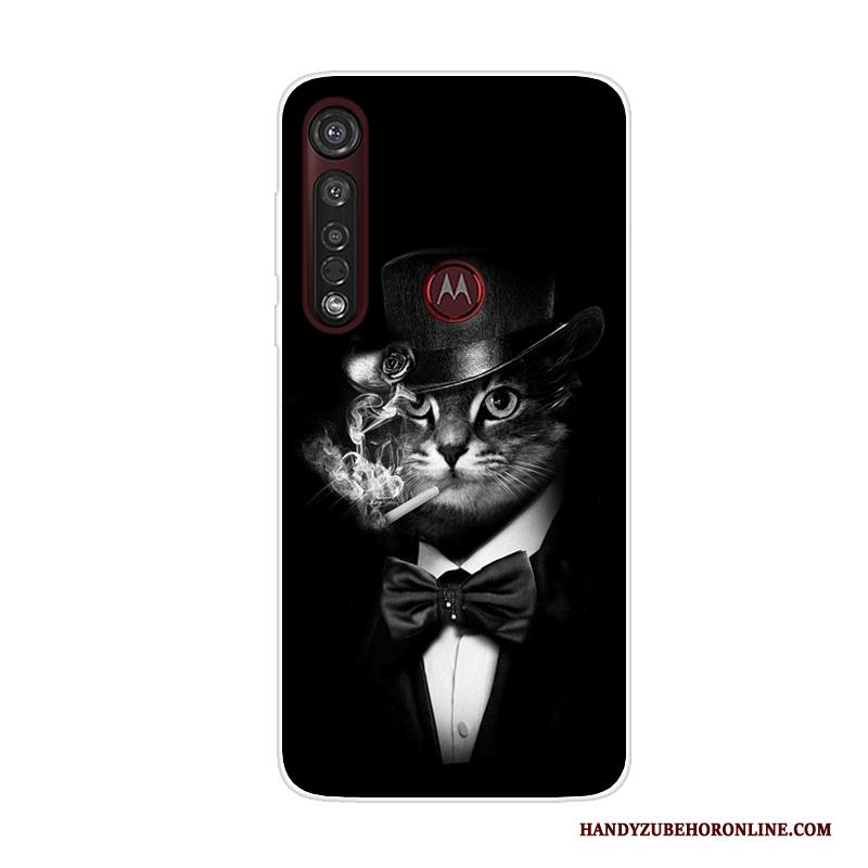 Moto G8 Plus Hoesje Anti-fall Rood Mobiele Telefoon Scheppend Hoes Trend Spotprent