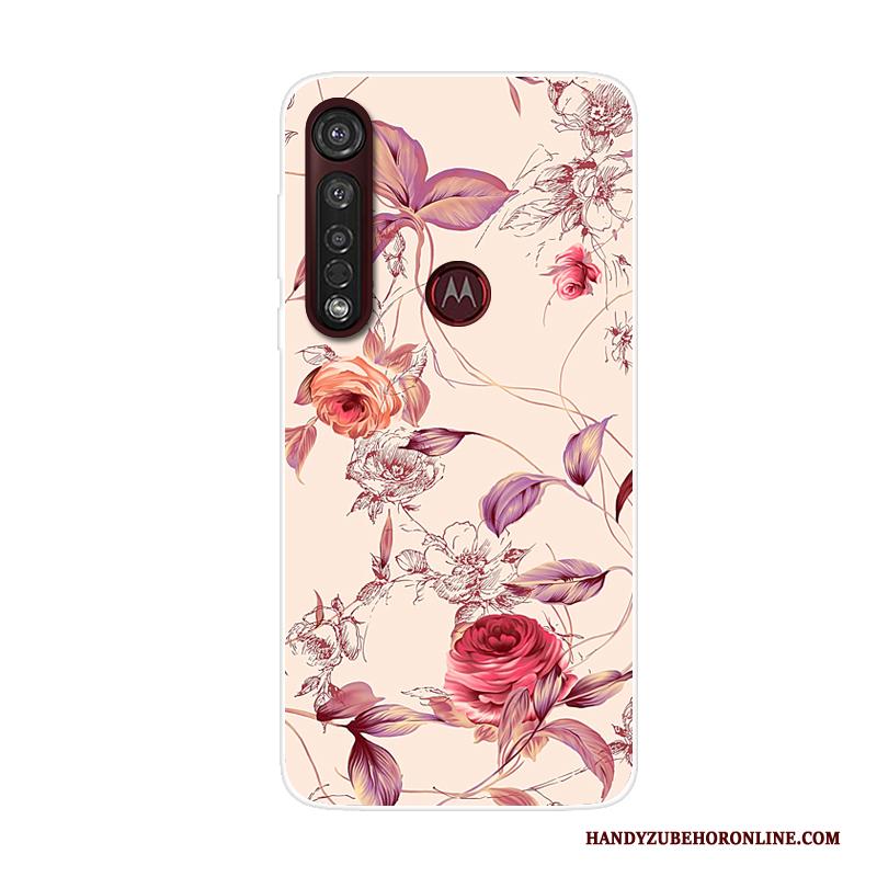 Moto G8 Plus Hoesje Anti-fall Rood Mobiele Telefoon Scheppend Hoes Trend Spotprent